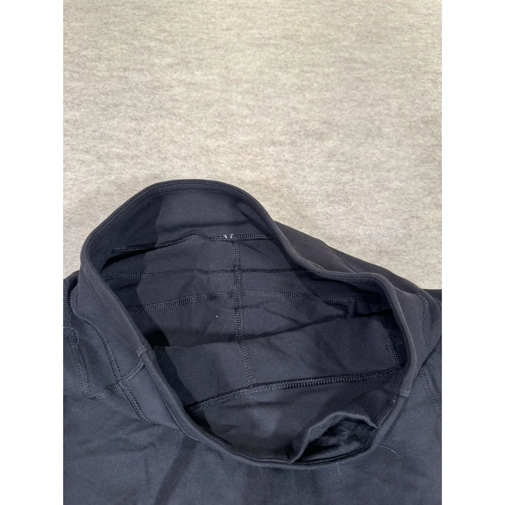 Lululemon‎ Leggings Womens 6 Black Mid Rise Ankle Ruffle Yoga Athletic Gym Pants